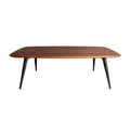 Eetkamertafel van Hout met Zwarte Metalen Poten – Modern Design