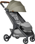 Ergobaby Metro+ Deluxe Stroller Buggy met relaxfunctie kinderbuggy vanaf de geboorte tot 22kg opvouwbaar en geschikt voor autostoeltjes incl. in hoogte verstelbare duwstang London Grijs(Empire State Green)