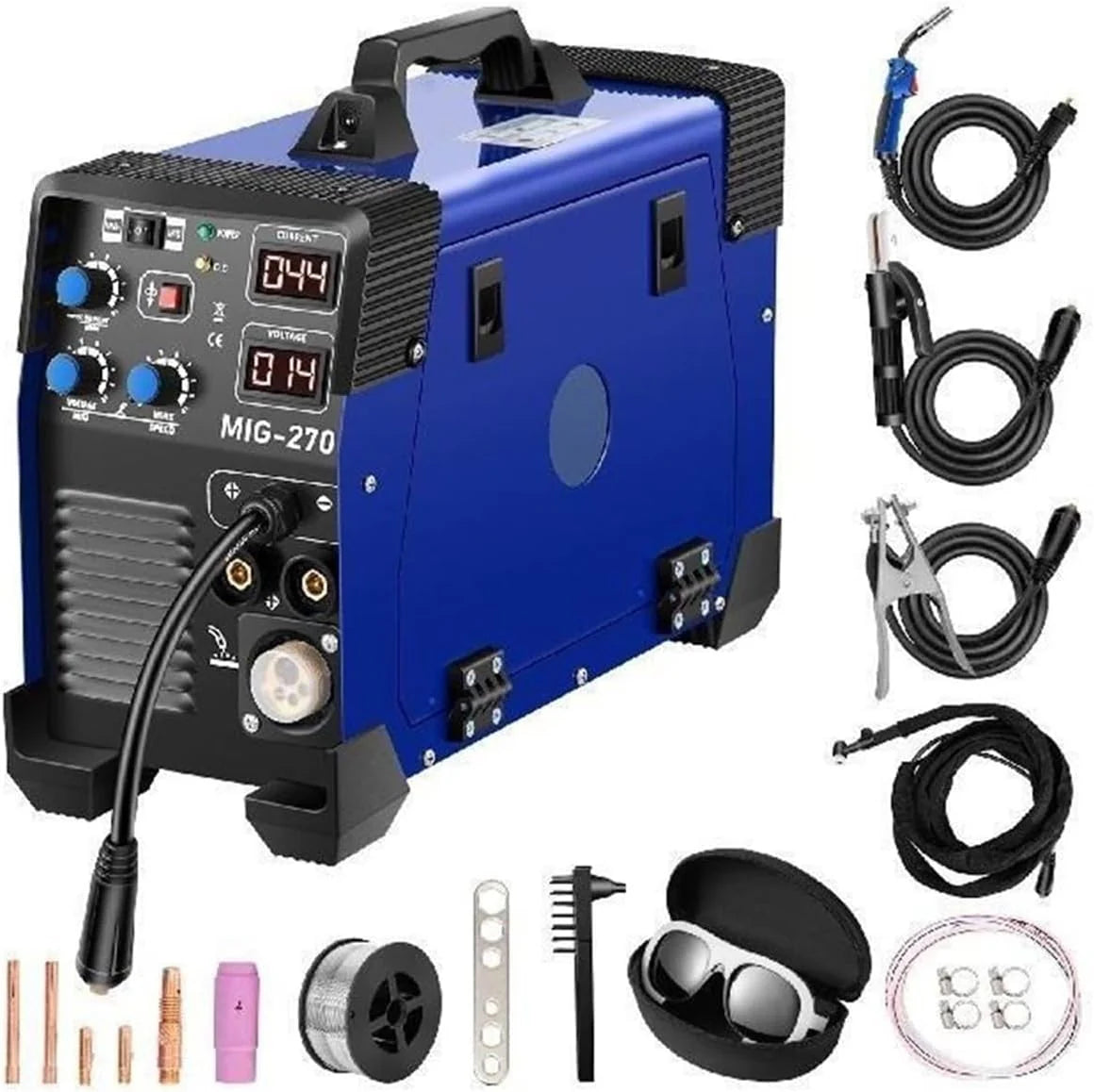 Combo 3-in-1 MIG-lasapparaat 160A, 250A, 270A, draagbare MMA TIG IGBT DC-inverter, gevulde draadaanvoer, gaslasmachine Doe-het-zelf voor beginners(MIG-270A)(1/MIG-160A)