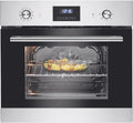 Bomann® Inbouwoven met Grill, Convectie  Boven-/Onderwarmte, 56L Oven, Oven met temperatuurbereik van 50°C - 250°C  Touchbediening, Oven met 9 ovenfuncties  Verwijderbare deur, EBO 7911 inox