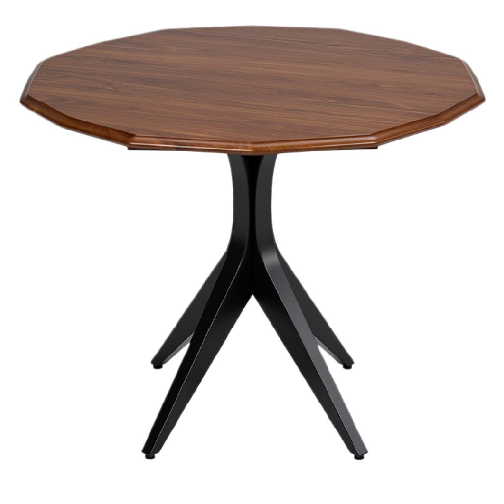 **Moderne Octagonale Tafel met Zwart Stalen Onderstel**