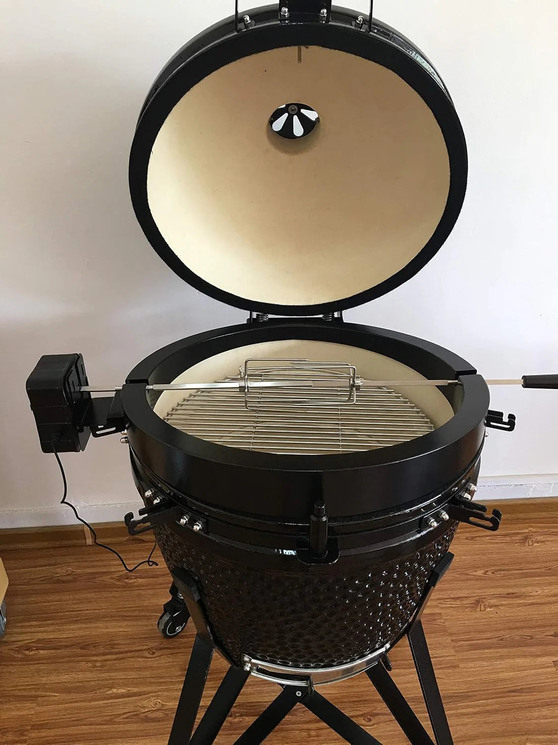 YNNI KAMADO TQKJZ21 Aangedreven RVS Rotisserie voor 21 inch UK plug TQKJZ21