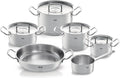 Fissler Originele Profi Collection/roestvrijstalen pannenset + gratis serveerpan, 5-delig, incl. metalen deksel (3 kookpannen, 1 braadpan, 1 steelpan) - inductie