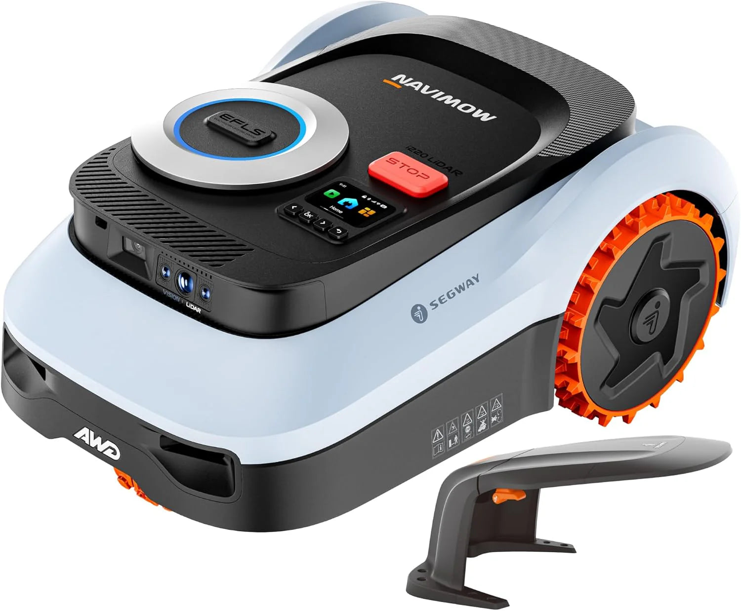 Segway Navimow i210 LiDAR Pro robotmaaier met Garage M, LiDAR + Vision + Netwerk RTK navigatie, Xero-Turn AWD, Driewielaandrijving voor hellingen tot 55%, aanbevolen voor 1000 m² (Apart verzonden)(i220 LiDAR Pro+Garage M)